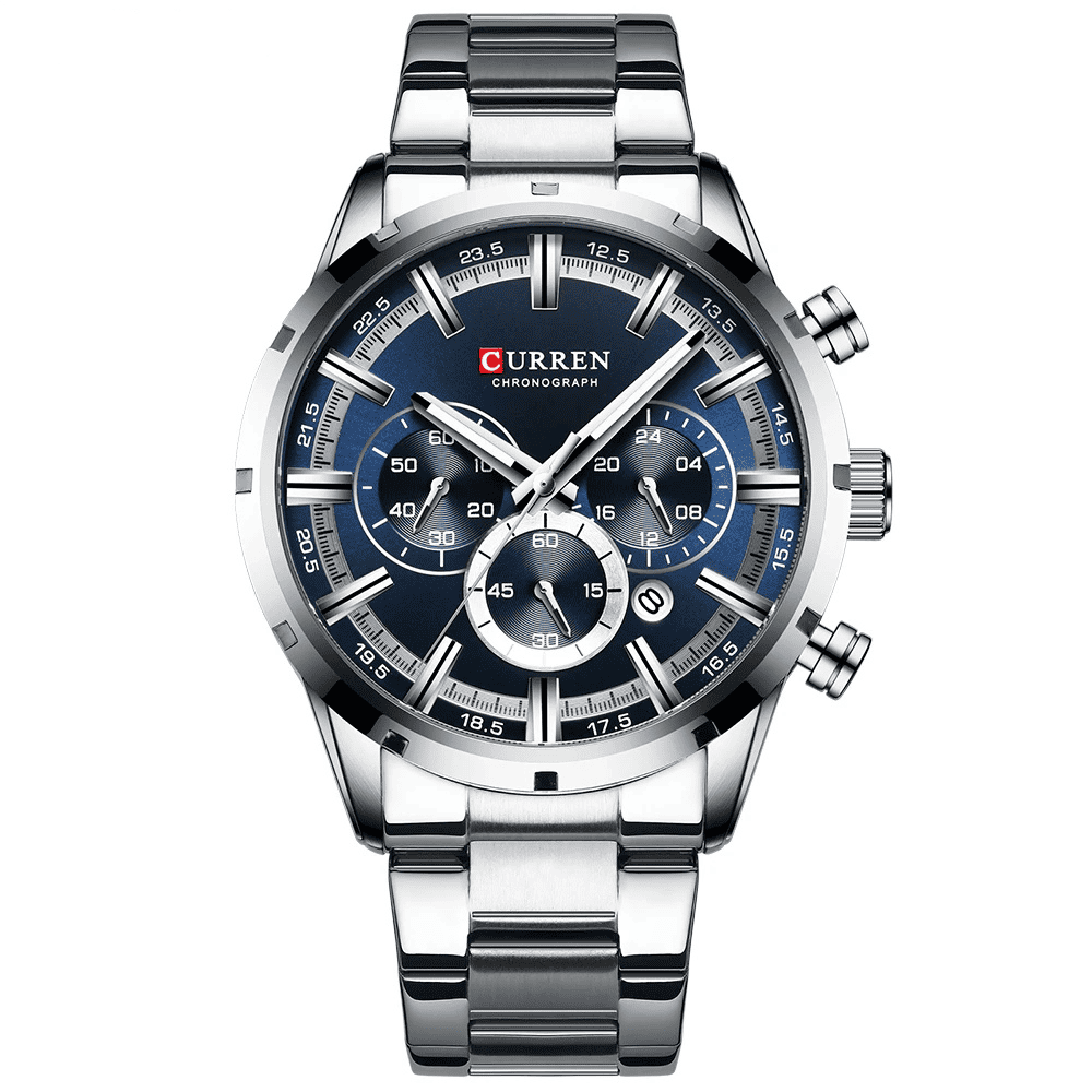 Relógio Cronógrafo Eclipse Silver Blue