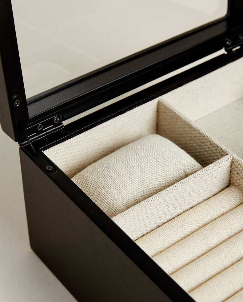 Porta Relogio Feminino Preto Elegance 6