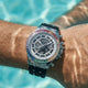 Relogio Automatico Masculino Silver Big Bang Rainbow no pulso