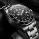 Relogio Automatico Masculino Silver Black Submariner de lado 4