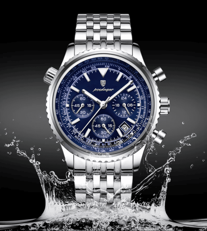 Relogio Cronografo POEDAGAR Nautilus Blue 4