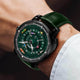 Relogio Masculino Couro Verde Preto Mecanico Horse Racing 2