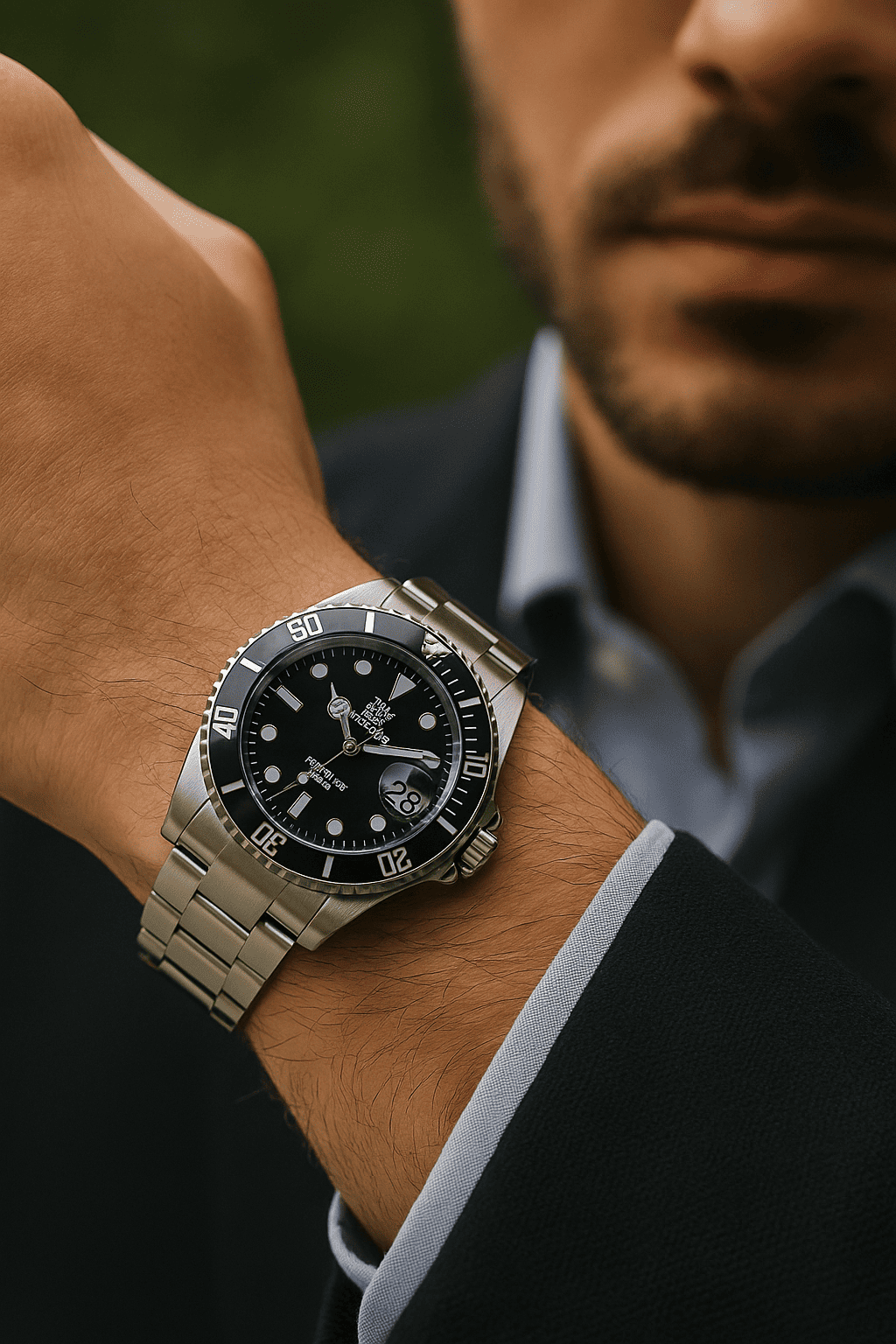 Relogio Masculino Prata Preto Mecanico STEELDIVE Submariner 2