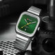Relogio Masculino Prata Verde Quartzo 8460 3