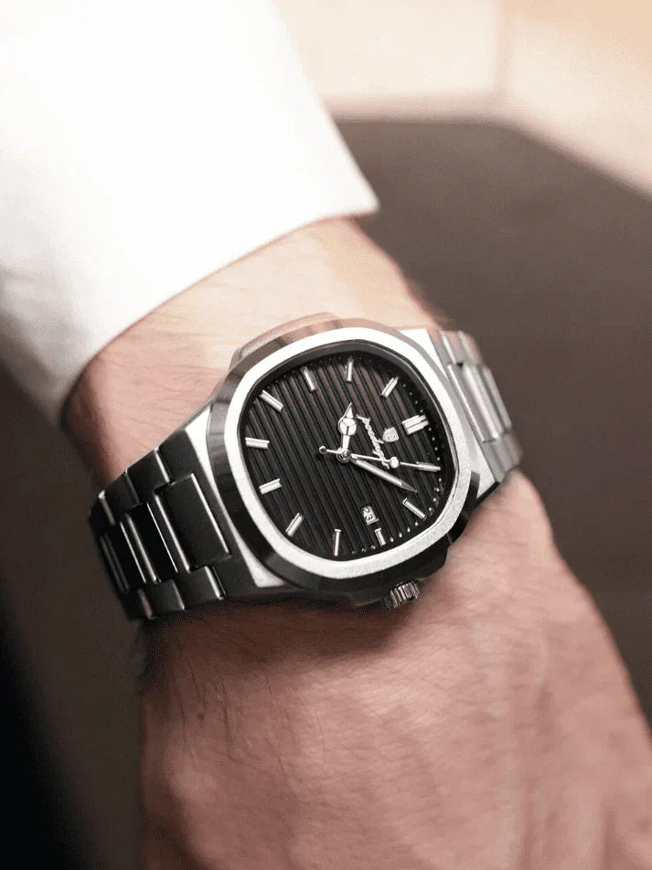 Relogio Masculino Preto Quartz POEDAGAR Deluxe 4