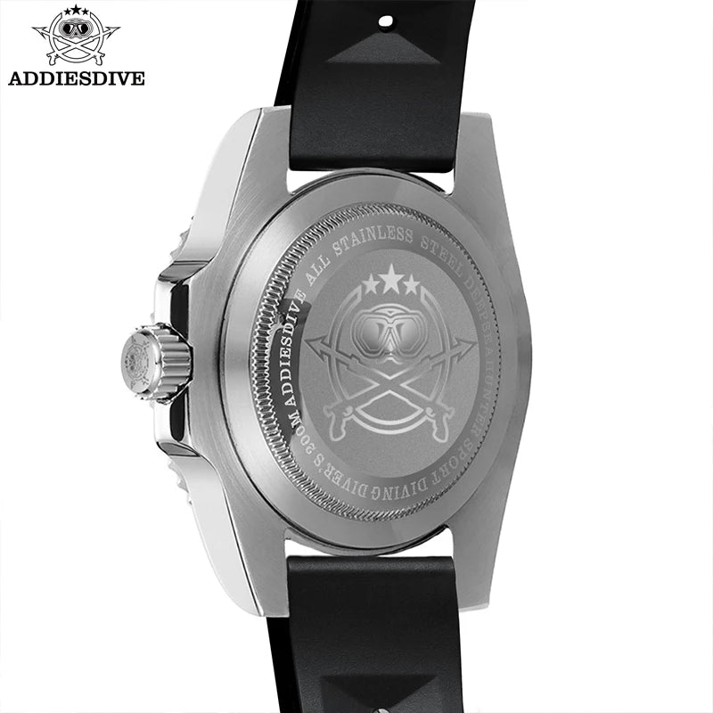 Relogio Masculino Pulseira de Silicone Preto Quartzo ADDIESDIVE Waffle 7