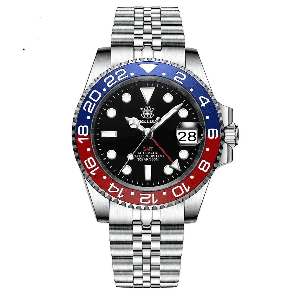 Relogio Mecanico Masculino GMT Watch V2 Black