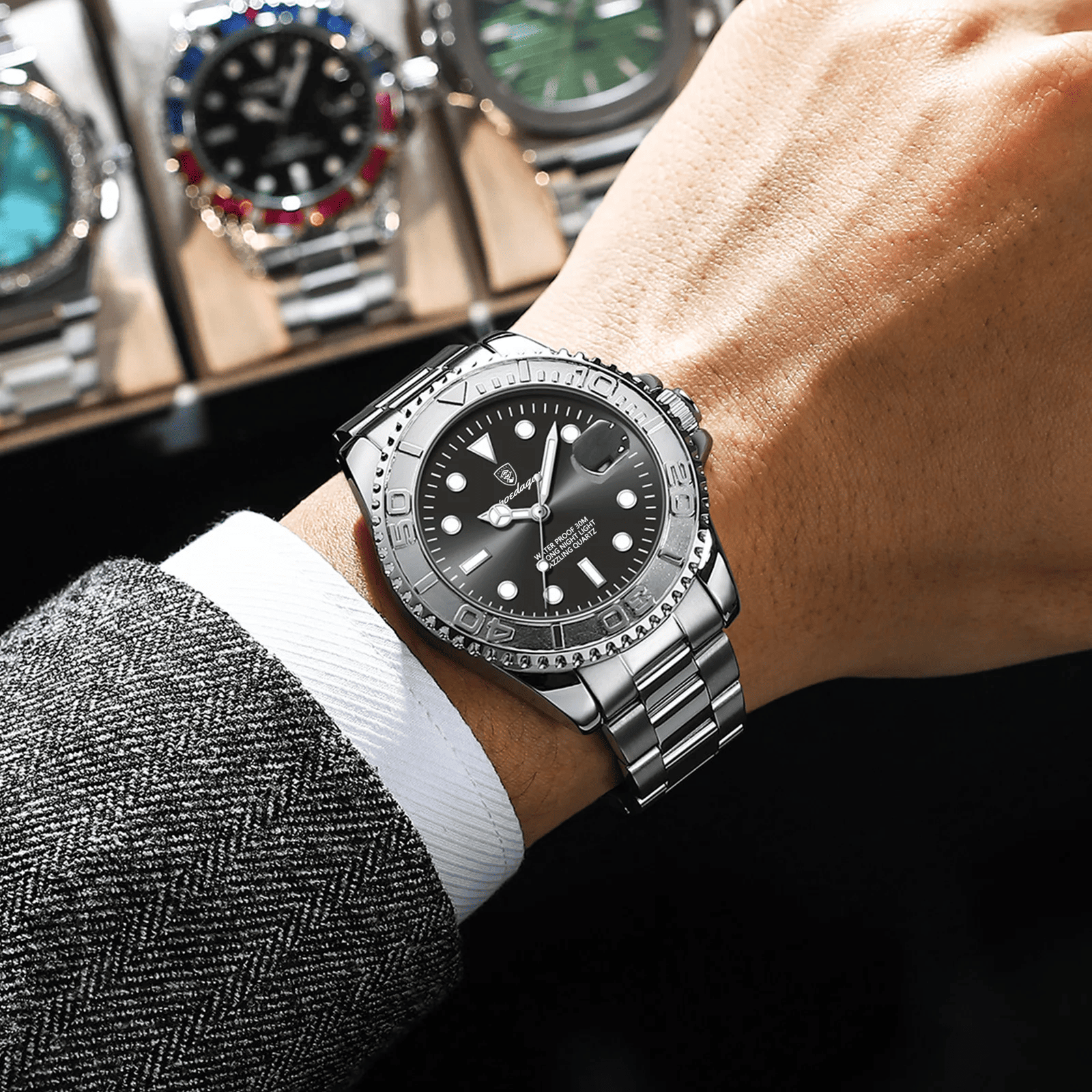 Relogio Quartz POEDAGAR 680 Masculino de Luxo 6