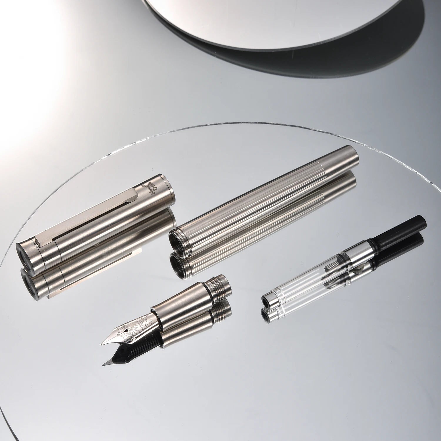 Caneta Tinteiro Titanio Escovado Classic 4