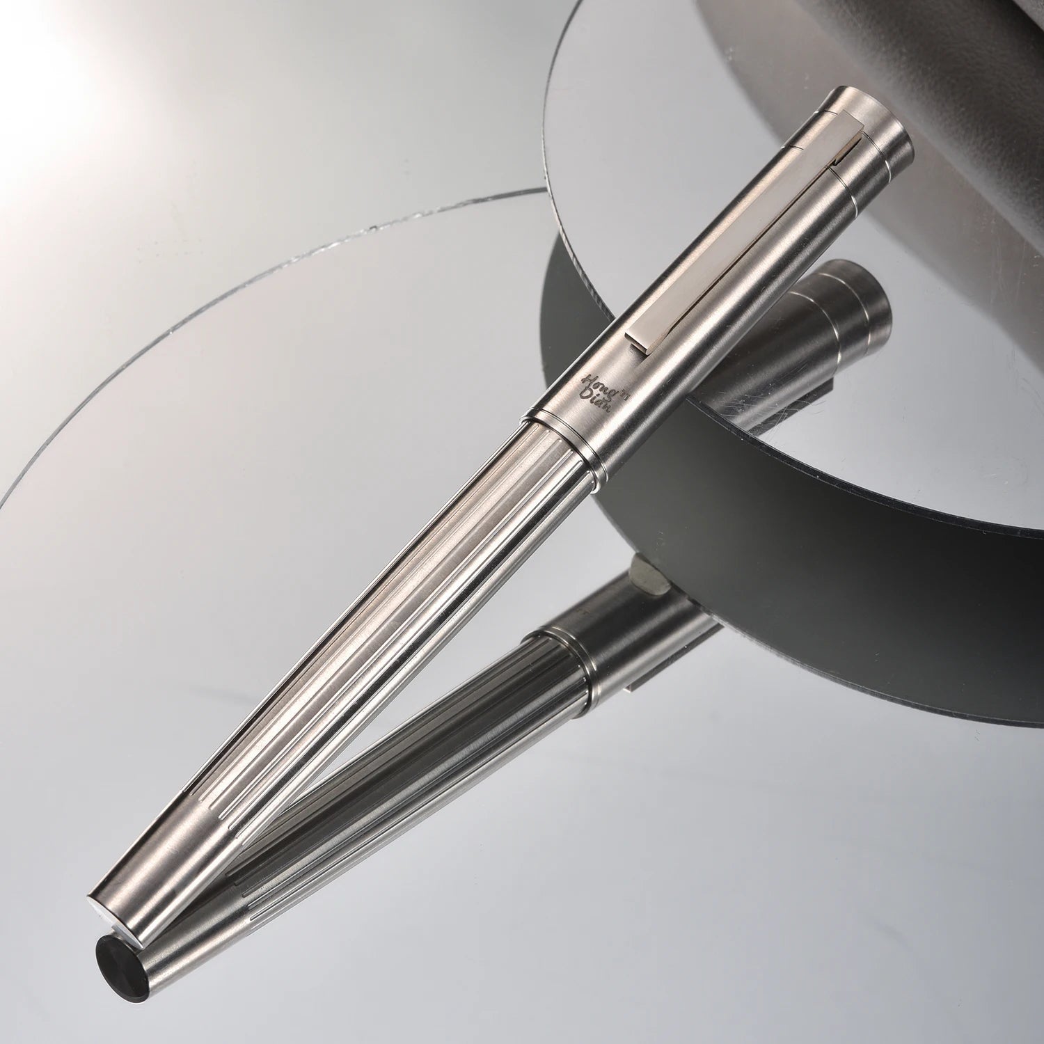 Caneta Tinteiro Titanio Escovado Classic 5