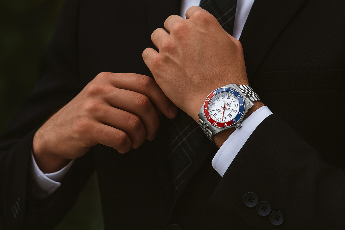 Relógio Quartz ADDIESDIVE Pepsi GMT