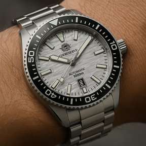Relógio Mecânico ADDIESDIVE Meteorite Branco 1000m