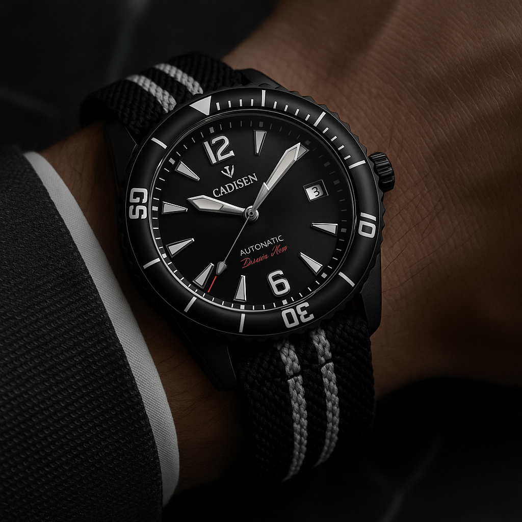Relógio Automático CADISEN Deep Explorer Black