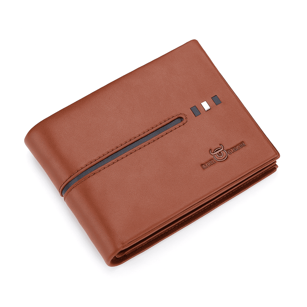 Carteira Masculina de Couro Geneva Signature Brown