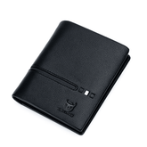 Carteira Masculina de Couro Geneva Signature Black