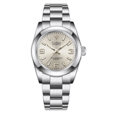 Relógio Mecânico Silver Gold Midnight Explorer