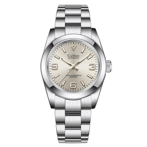 Relógio Mecânico Silver Gold Midnight Explorer