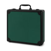 Maleta Porta Relogios Luxo em Liga Metalica Verde Veludo 1