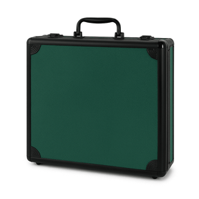Maleta Porta Relogios Luxo em Liga Metalica Verde Veludo 1