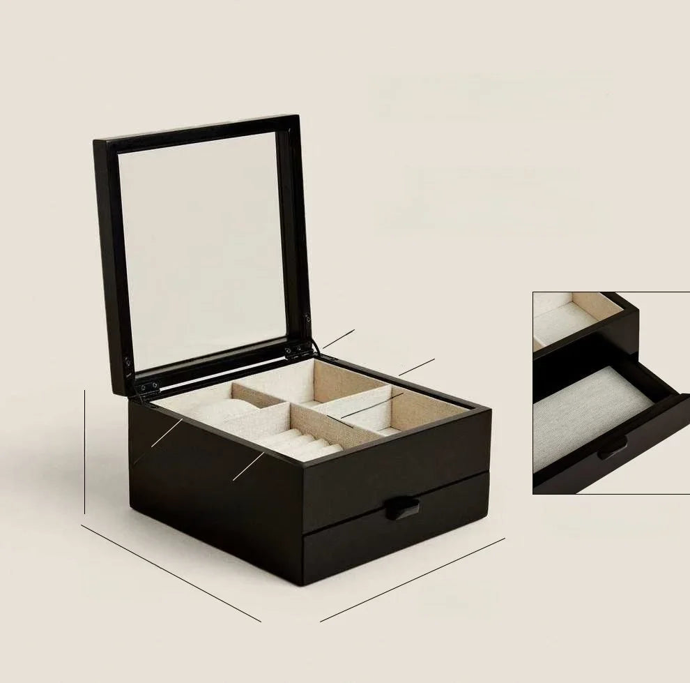 Porta Relogio Feminino Preto Elegance 8
