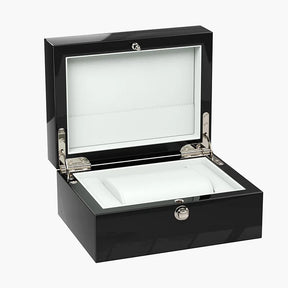 Porta Relogio Masculino Premium de Madeira Verniz Preto 1