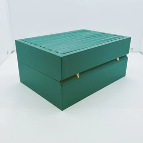 Porta Relogio Premium em Madeira Verde 3