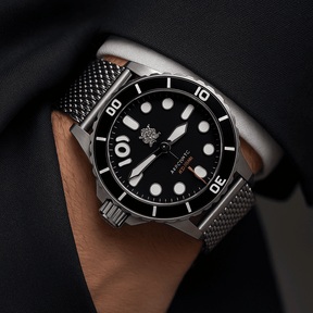 Relógio Masculino Prata Preto Mecânico STEELDIVE 25000M 2