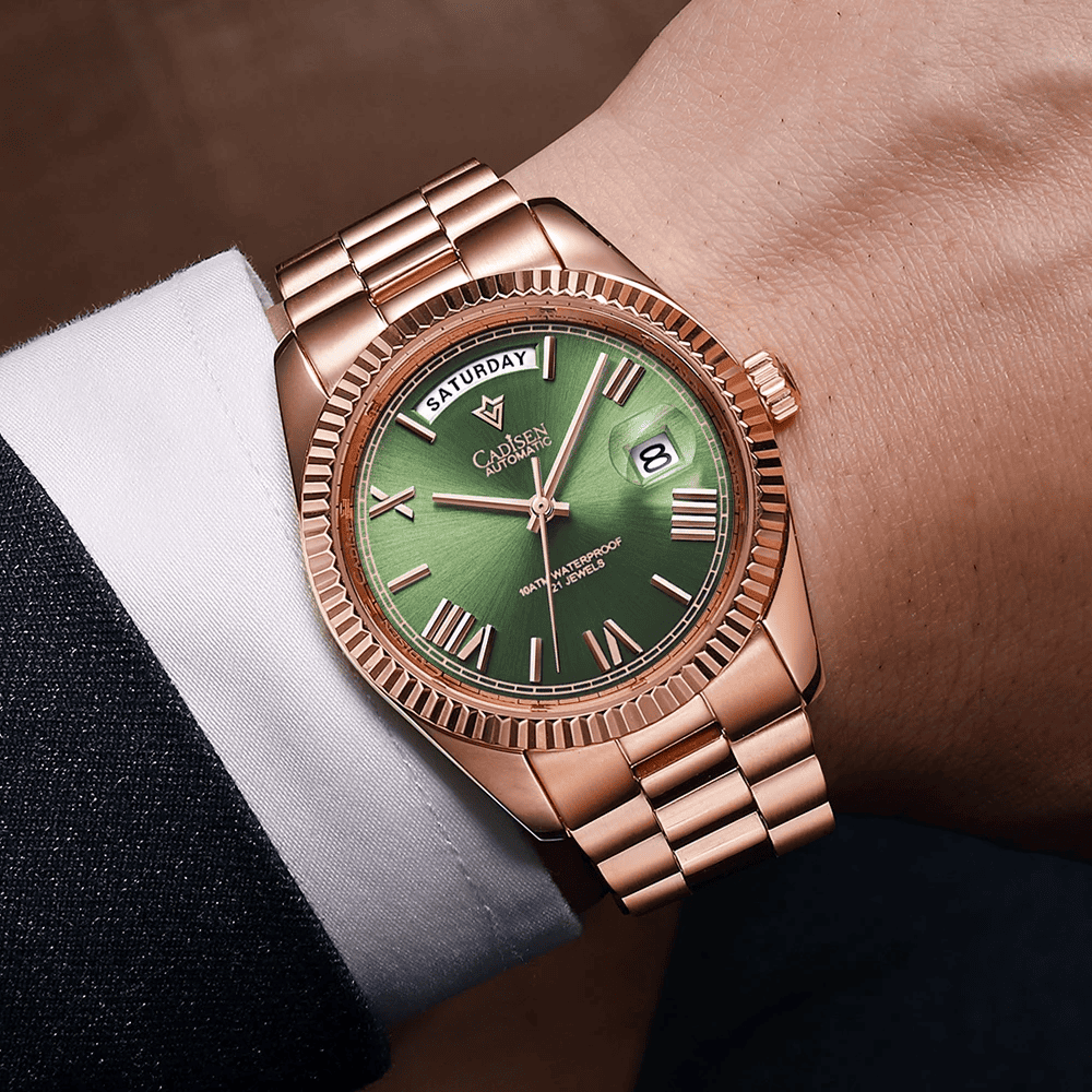 Relogio Automatico CADISEN C8185 Day Date 12