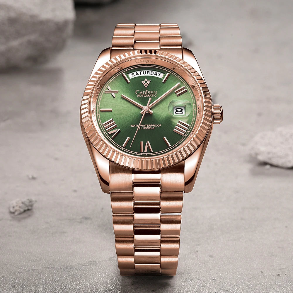 Relogio Automatico CADISEN C8185 Day Date 3