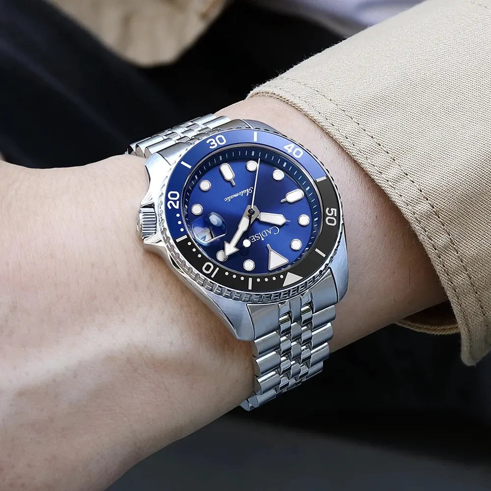 Relogio Automatico CADISEN C8220 Dive Watch Blue 2