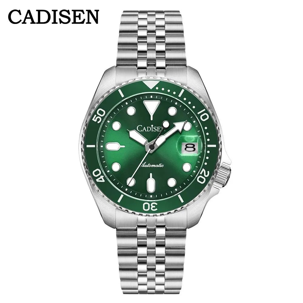 Relogio Automatico CADISEN C8220 Dive Watch Green 1