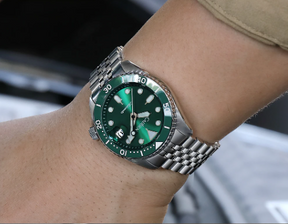 Relogio Automatico CADISEN C8220 Dive Watch Green 6