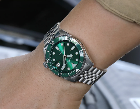 Relogio Automatico CADISEN C8220 Dive Watch Green 6