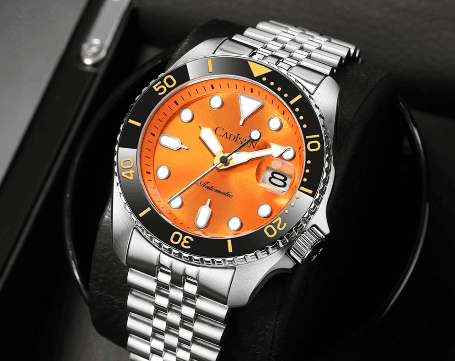 Relogio Automatico CADISEN C8220 Dive Watch Orange 3