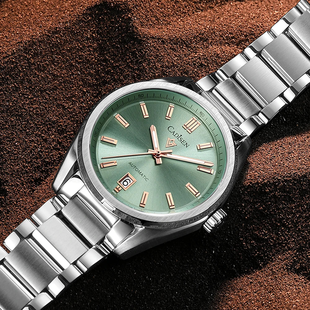 Relogio Automatico CADISEN C8227M Casual Green 2