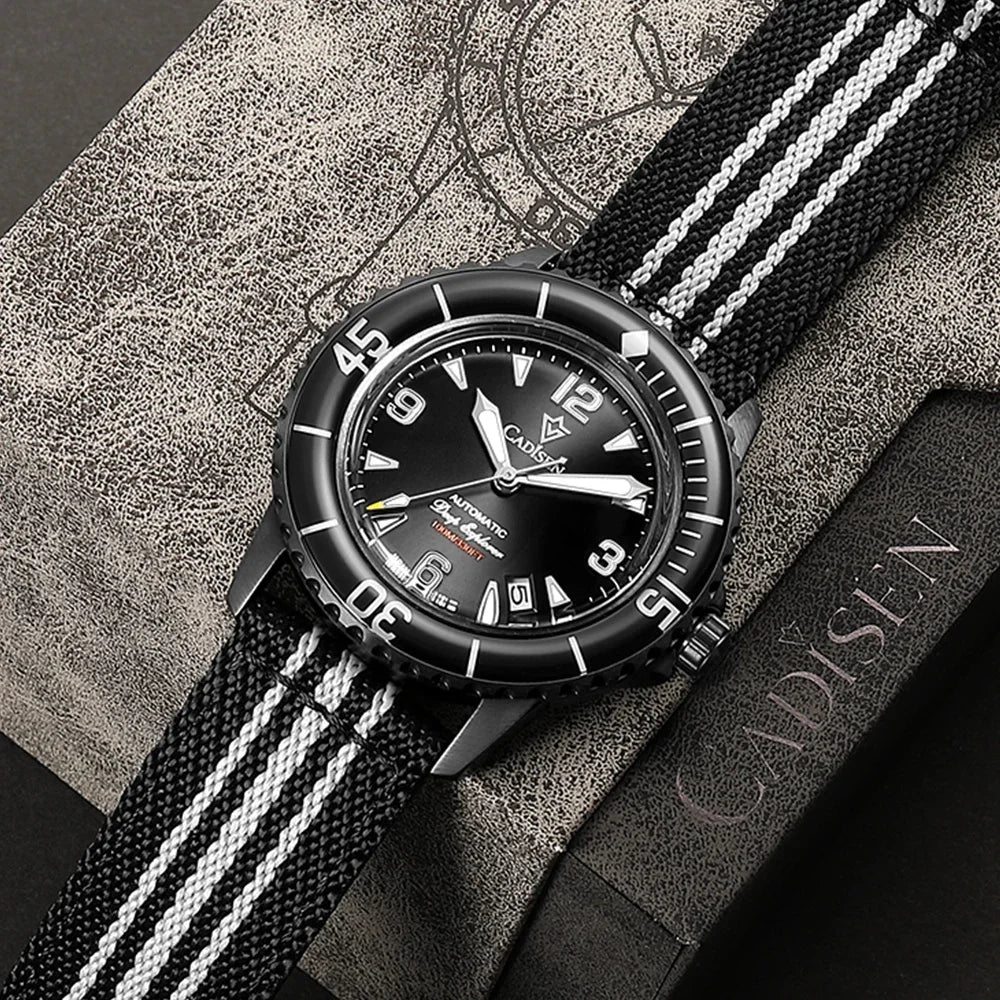 Relogio Automatico CADISEN Deep Explorer Black 2