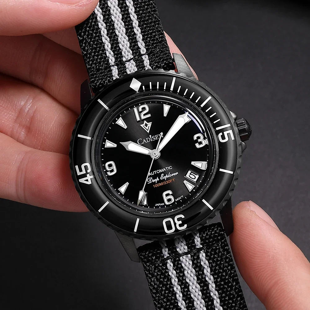 Relogio Automatico CADISEN Deep Explorer Black 4