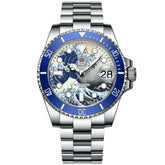 Relogio Automatico Great Wave Silver Blue 1