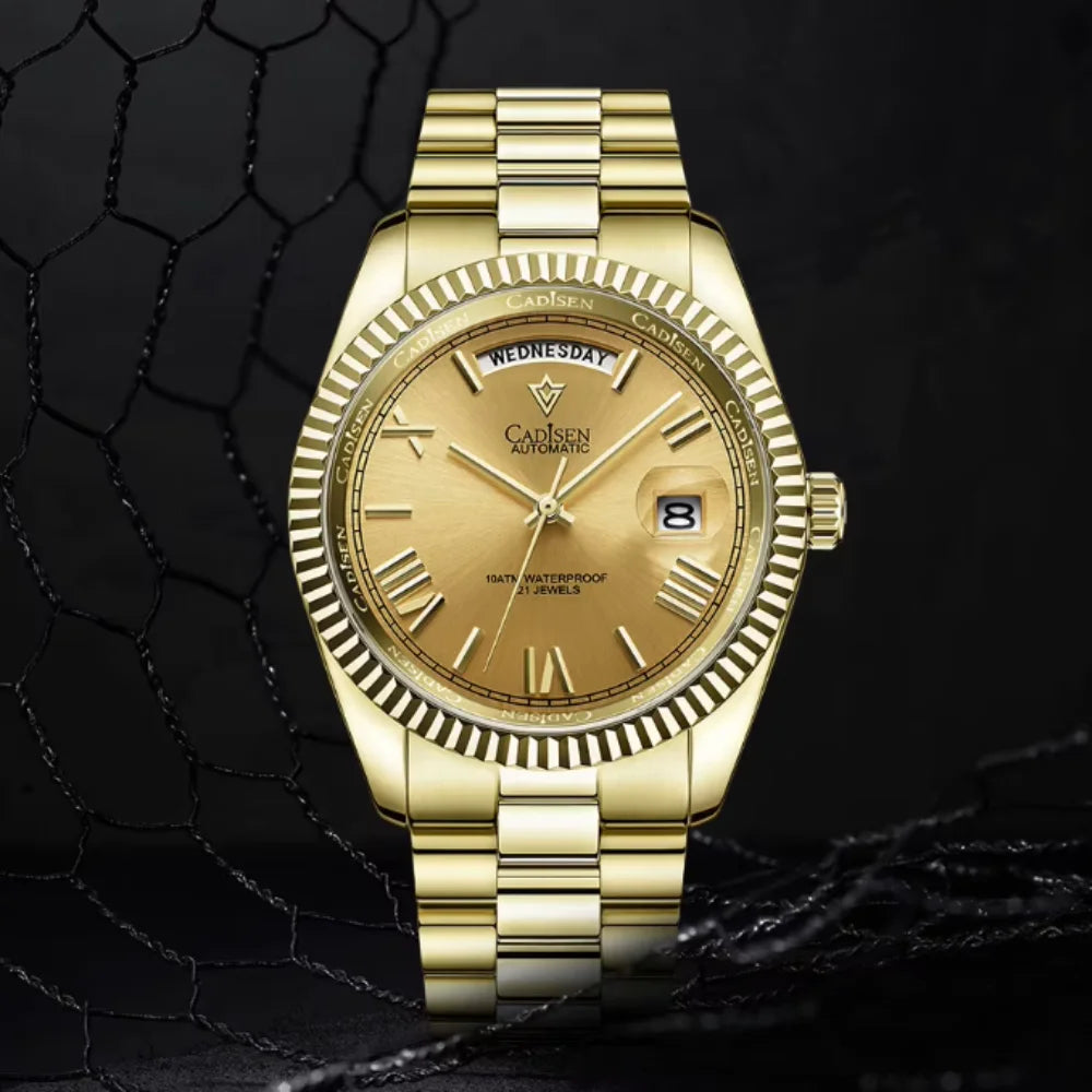 Relogio Automatico Maculino Gold Day-Date frente 5