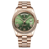 Relogio Automatico Maculino Rose Green Day Date 1