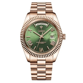 Relogio Automatico Maculino Rose Green Day Date 1