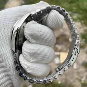 Relogio Automatico Masculino Atlantic Silver Blue fundo