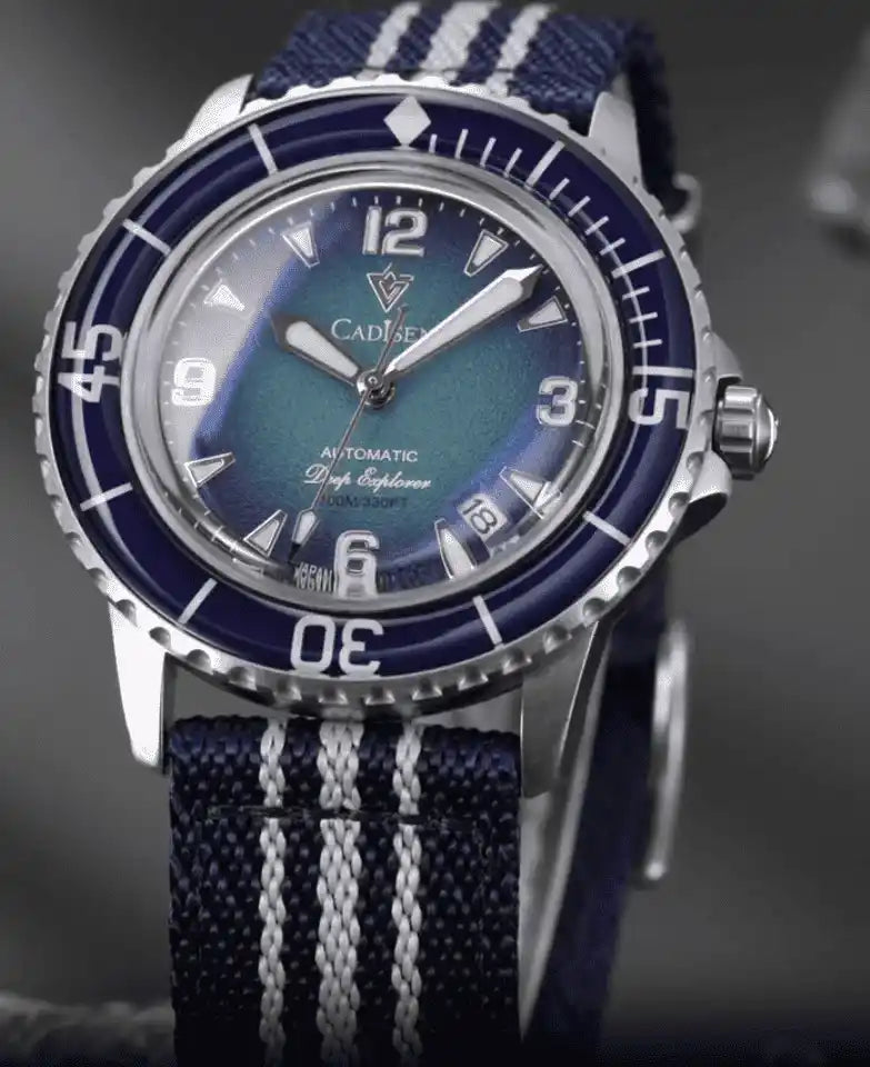 Relogio Automatico Masculino Blue Ocean Vanguard de frente 4