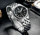 Relogio Automatico Masculino Flieger Silver Black Frente 3