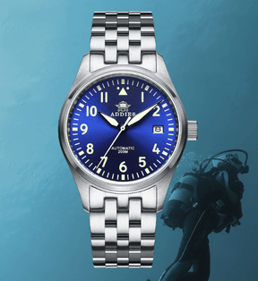 Relogio Automatico Masculino Flieger Silver Blue 2
