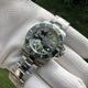 Relogio Automatico Masculino Great Wave Silver Green de frente 3