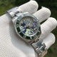 Relogio Automatico Masculino Great Wave Silver Green de frente