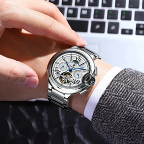 Relogio Automatico POEDAGAR Tourbillon Silver 3