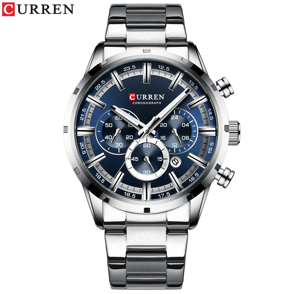 Relogio Cronografo CURREN 8355 Silver 1