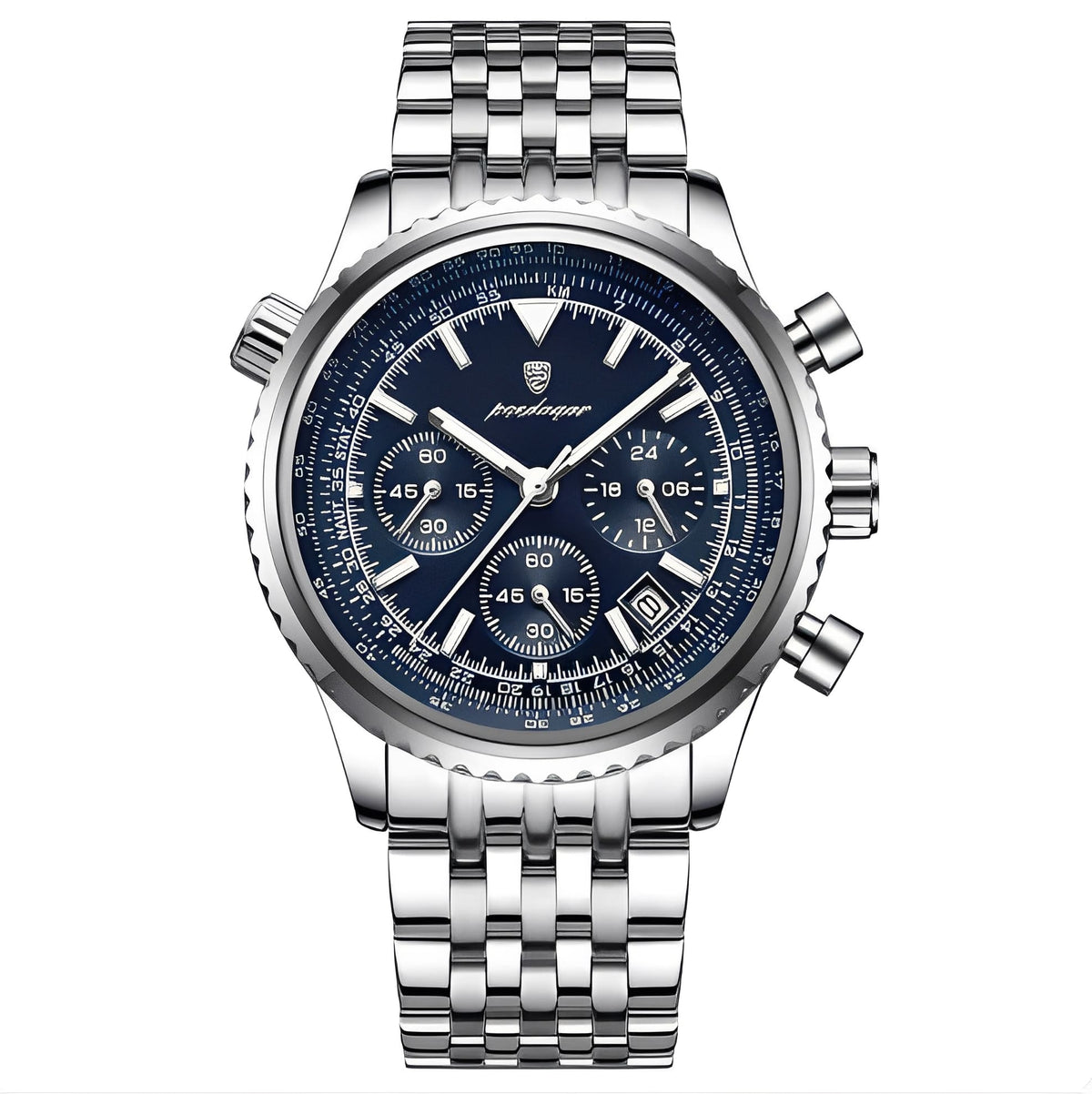 Relogio Cronografo POEDAGAR Nautilus Blue 1 